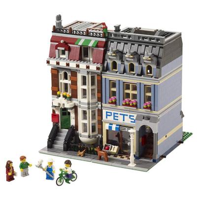 China Building Toy 2128PCS STREET VIEW PET STORE 10218 Building Block Toys Compatible Legoing Toys For Children Interesting Gifts for sale