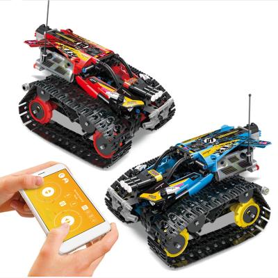 China DIY TOY 391Pcs Crawler Vehicle Crawler APP Remote Control Building Blocks Technic RC Racing Bricks Car Toys Mobile Kid for sale