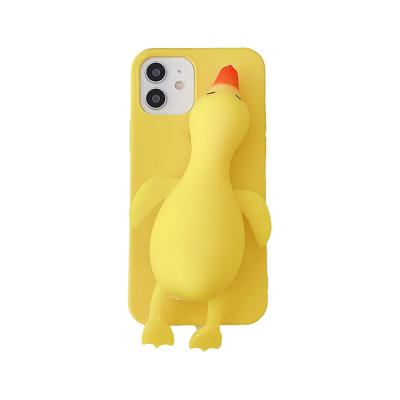 China Protector Cover New Products Relax Cute Decompression Soft Silicone Cartoon Phone Case Cover For Iphone 7-12Promax for sale