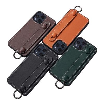 China Shock Proof Luxury Waterproof Protective Cell Phone Case Wholesale Fashion Mobile Phone Leather Cover With Lanyard Lock for sale