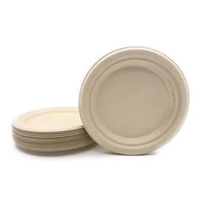 China Simple Modern Environmental Protection Sugar Cane Bagasse Disposable Dishes for sale