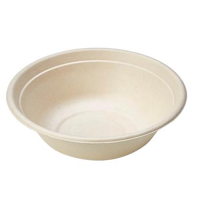 China Simple Modern Take Out Eco Friendly Compostable Sugarcane Bagasse Microwave Disposable Paper Serving Bowl With Lid for sale