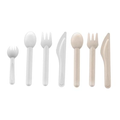 China Simple Modern Cheap Biodegradable Restaurant Sugar Cane Knife Fork Spoon Portable Cutlery for sale