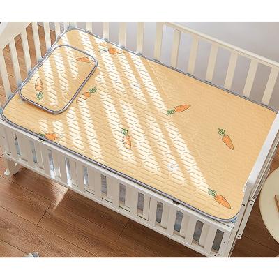 China Foldable Ice Silk Children's Cool Mattress Baby Washable Mattress Topper for sale