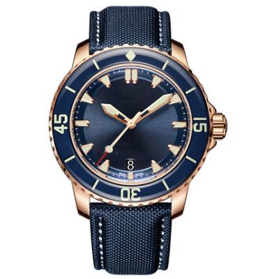 China Wholesale Custom Automatic Sapphire Glass Luxury Mens Watches Date Design Gold Fleureette for sale