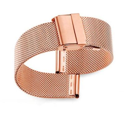 China Custom 21mm Stainless Steel Gold Watch Strap Stainless Steel Mesh Watch Strap for sale