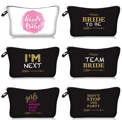 China Fashion Bride Cosmetic Bags For Makeup Organizer Bag Women Large Travel Custom Promotional Cosmetic Bag for sale