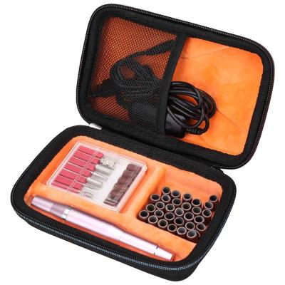 China Fashion Makeup Case Travel Train Rolling Nylon EVA Case Nail Drill Kit Hard Storage Travel for sale