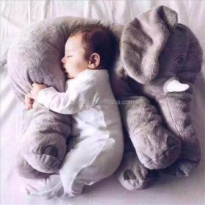 China 2019 Kids Gift Stuffed Plush Elephant Stuffed Plush Elephant Skin Baby Pillow Cushion Hot Selling Toy for sale