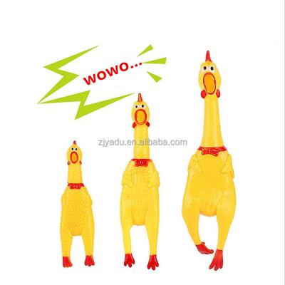 China 3D MODEL anti-stress toy shrilling chicken,chicken squeeze toys,small plastic toy chicken for sale