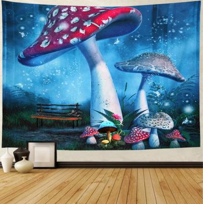 China / Galaxy Psychedelic Space Tapestry Factory Fantasy Tapestry Mushroom Sky Starry Wall Hanging for sale