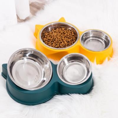 China Household Style Stocked Stainless Steel Bowl Dog Cat Shaped Bowl for sale