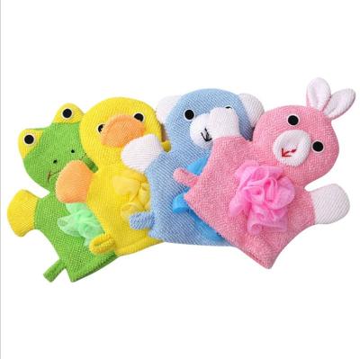 China Baby Superfine Korean Ball Cartoon Bath Towel Children's Fiber Dual-Use Bath Gloves Scrub Bath Artifact Bubble Net for sale