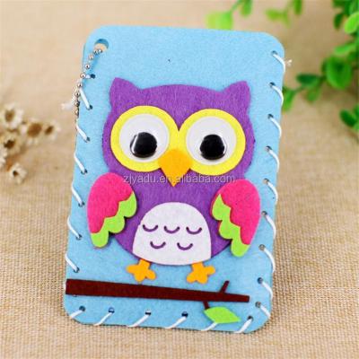 China Business Card 3D Cartoon Animal Series Early Learning Toys DIY Felt Bags For Kids Gifts for sale