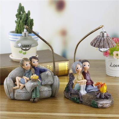 China China Couple Night Light Decoration Student Gift New Weird Creative Home Resin Crafts for sale