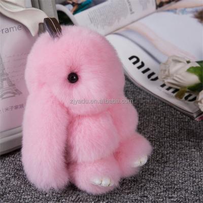 China 2017 Decoration Game Rabbit Fur Jewelry Dead Bunny Keychain Rabbit Toy Doll Accessories Hanging Pendant Key Chains for sale