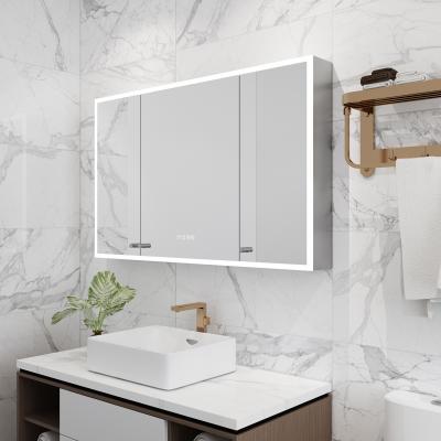 China 1-3 Doors Design Hallway Cabinet With Mirror Led Light Oval Mirrored Poland Mirror Bathroom Cabinet Side Cabinet for sale