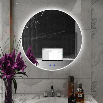 China Smart Home 2-Face Wifi Touch Screen Control Bathroom LED Mirror Magic Mirror for sale