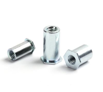 China ZINC TSO Hex Head Through Hole Nut Column With Thread Compression Leg Support for sale