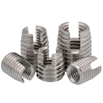 China Heavy Industry Type 302 Slotted M2 M3 M4 M5 M6 M24 Stainless Steel Self Tapping Screw Sleeve Threaded Fixing Insert for sale