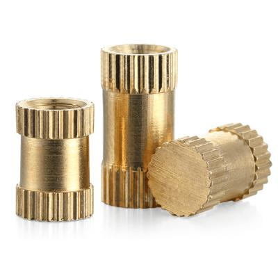 China Wholesale China Heavy Industry Custom Brass Insert M2-M8 Straight Knurling Self-Locking Self-Locking Blind Threaded Inserts for sale