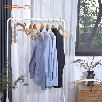 China Eisho Eco-Friendly Clothes Hanger Clothes Custom Made Logo Wooden Hangers Wooden Hangers For Suits for sale