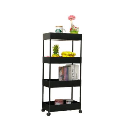 China Eco-friendly 3 Tier Storage Trolley Kitchen Storage Furniture Trolley Trolley Storage for sale