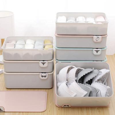 China Viable Popular Organizer Grid Storage Box Underwear Storage Box en venta