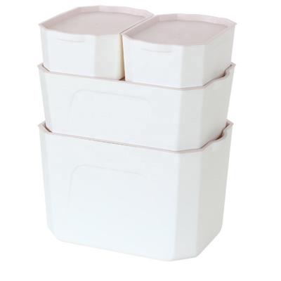 China Freshness Keeping Bins Organizer Plastic Storage Box Plastic Home Storage Basket With Lid for sale