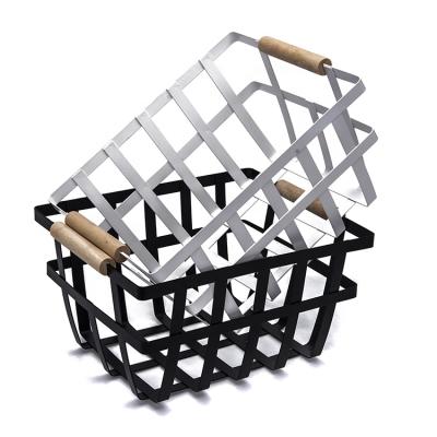 China Minimalist Organizer Basket Metal Metal Wire Storage Baskets for Storage Metal Storage Basket for sale