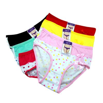 China New anti-static wholesale printed middle cute briefs young girls hot sexy ladies underwear for sale