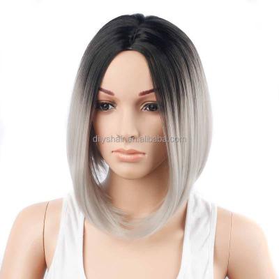 China High Quality Short Straight Hair Bobo Head Natural Lifelike Easy Dry Women's Wig for sale