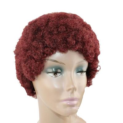 China Wholesale Wig Brazilian Afro Curly Curly Body Wave Hair Wigs For Colored Women Lace Up Non Frontal Human Hair Wigs for sale