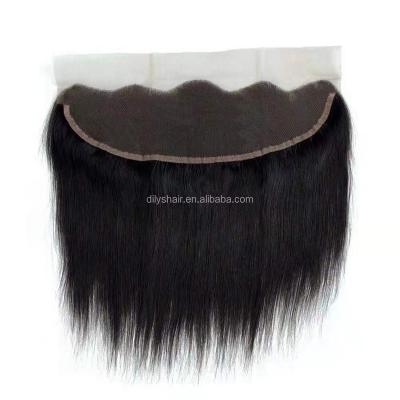 China European Top Quality Silky Straight Wave Baby Hair Weave With Middle Part 13*4 Lace Front Closure for sale