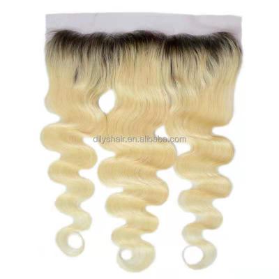 China 100% Blonde Body Wave Ombre 1b/613 Body Wave Hair Bundles With 13x4 Frontal Closures for sale