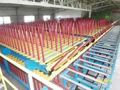 China Cross cut Panel Cooling Rack System PU Sandwich Panel Line for sale