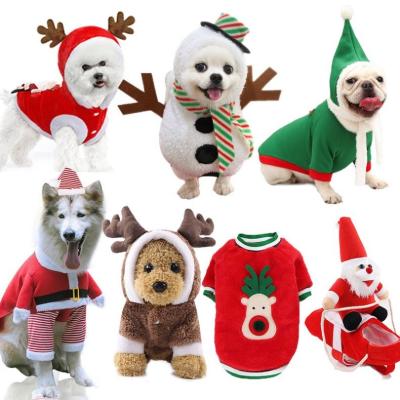 China Small Large Stocked Clothes Cat Cotton-Padded Costumes Funny Dog Christmas Pet Supplies Autumn and Winter Clothes for sale