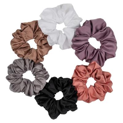 China Large Size Silk Cloth Hair Scrunchies Headband Women's Mulberry Silk Hair Bow for sale