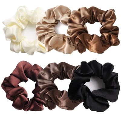 China Mulberry Silk Scrunchies Vintage Design Material Friendly Wholesale Jumbo Hairband Women Silk Waist Scrunchies for sale