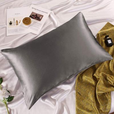 China Mulberrry 100% Silk Silver Infused Pillow Case 6A Grade 25 Momme 22 Pure Mulberry Wholesale Anti-Static Cheap Set for sale