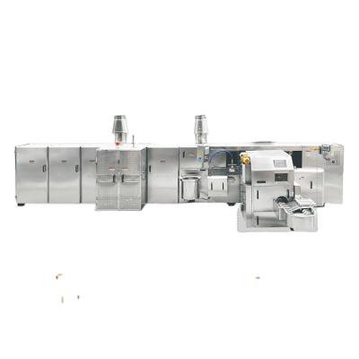 China Snack Factory HNOC Cone Ice Cream Machine Semi Automatic Crimping Ice Cream Cone Making Machine Price for sale