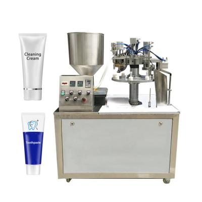 China Chemical High Speed ​​Cosmetic Oval Cream Paste Small Empty Squeeze Tube Filling Machine for sale