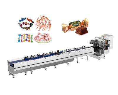 China Food HNOC pillow type small pouch candy packaging machine twist candy wrapper double machine for sale