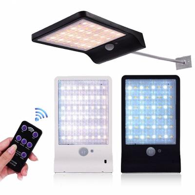 China Garden 48LED PIR Motion Sensor Solar Wall Lamps With Remote Control for sale