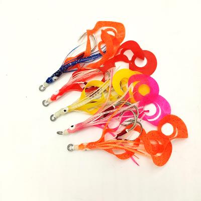 China Octopus Squid Edges Jigs Hook PIKE Hook Slow Building Soft Fishing Lures With Aid Hooks Silicone Link 1/0 2/0 2.5/0 3/0 4/0 5/0 for sale