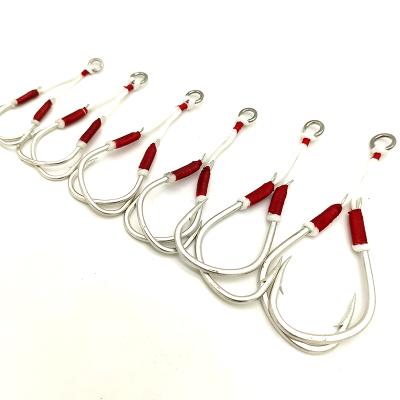 China Double Hook Building Aid Hooks With Solid Ring 1/0 Slow Hooks 2/0 2.5/0 3/0 4/0 5/0 Jig 1/0-5/0 for sale