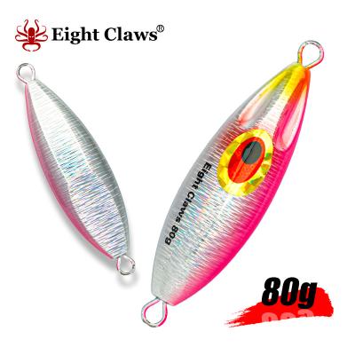 China Shore Fishing 80g Fish Slow Jig EIGHT CLAWS Jig Metal Jig BEE Lead Bait Trolling Fishing Ocean Lure Casting Bait Casting Lure Metal Bait slow for sale