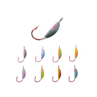 China High Carbon Steel EIGHT CLAWS Glow Tungsten UV Ice Fishing Jigs Crappie Perch Sunfish Panfish Jig 5-Pack for sale