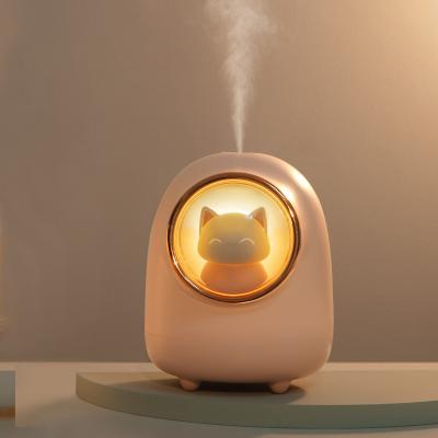 China Atmosphere Night Light High Quality Air 350ML Evaporative Humidifier Wireless Cute Space Capsule Cat/Small Hamster Mist Maker With LED Night Lamp for sale