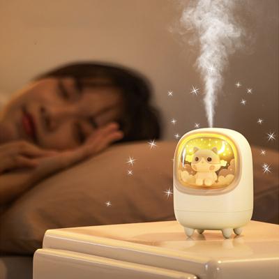 China Cute Pet Portable Wireless Ultrasonic Aroma Diffuser USB Humidifier Household Air Essential Oil Humidifier With Atmosphere Lamp Home for sale